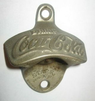 1920 Antique Brown Co Starr X Patent Coca Cola Opener " 8 Usa " Newport News Va