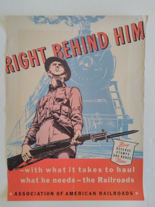 Authentic World War Ii Poster: Right Behind Him