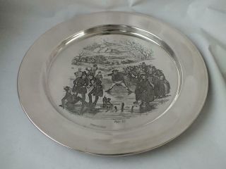 Solid Sterling Silver Plate 1974/ Dia 25.  5 Cm/ 457 G