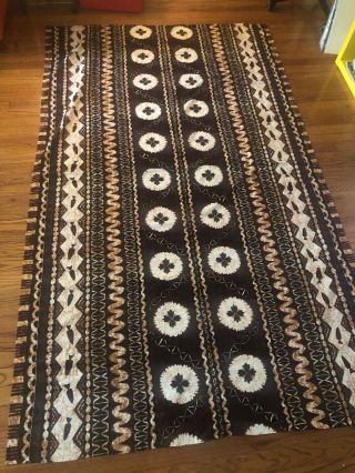 Vintage Lanakila Crafts Hawaiian Tiki Fabric Barkcloth