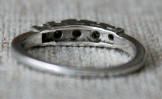 Vintage Platinum & Diamond Ring Size 6 Wear or Scrap 3.  7 Grams 2
