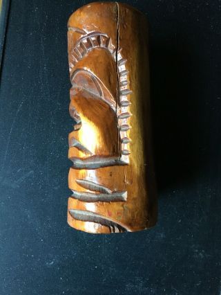 Tiki Vintage Hand Carved Wood Hawaii Hawaii 3
