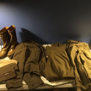 Ww2 Us Military Uniform With Boots Jacket And Hats