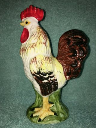 Vintage Lefton Ceramic Rooster Chicken Figurine Made In Japan