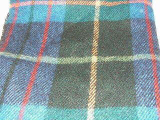 Vintage Ireland Wool Blanket Blue Plaid Lap Car Stadium Blanket John Hanly Irish 3