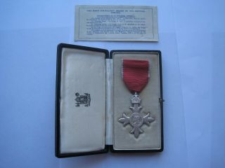 Most Order Of The British Empire Medal,  Mbe,  Cased,