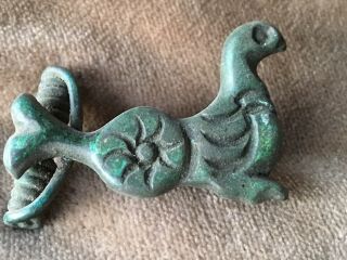 Rare Viking / Roman /celtic Bronze Fibula Brooch In The Shape Of A Bird Dove 