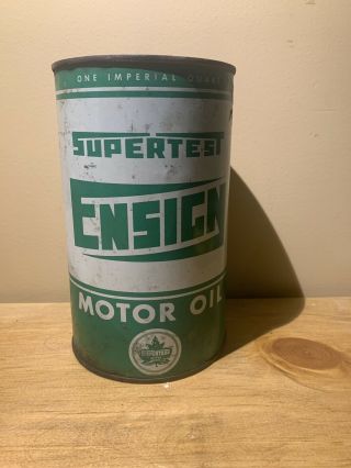 Supertest Ensign Vintage Motor Oil Imperial Can