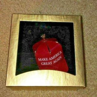 Make America Great Again Donald Trump Cap Hat 24k Gold Plated Christmas Ornament 2
