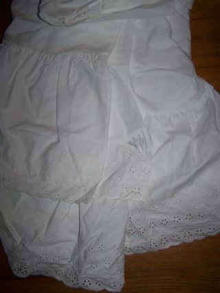 Westpoint Stevens White Eyelet Full Size Bedskirt Dust Ruffle