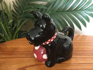 Vintage Mary Engelbreit Ceramic Black Scottie Dog Creamer Pitcher