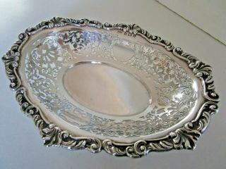 Victorian Solid Silver Pierced Dish,  Bowl,  Birmingham 1900,  290g