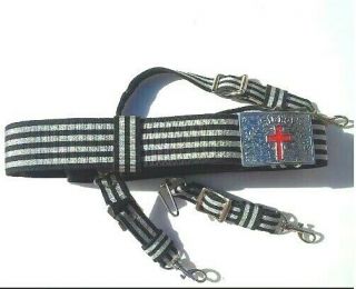 Knight Templar Masonic Sword Belt Silver Hardware York Rite