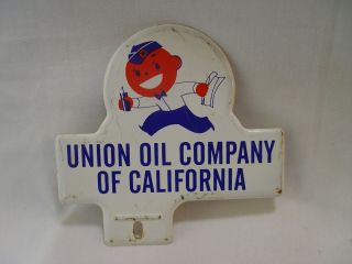 Union Oil Company Of California Union 76 Minute Man Gas License Plate Topper