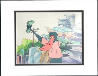 I Am Weasel Baboon Production Cel And Background Cartoon Network Seal