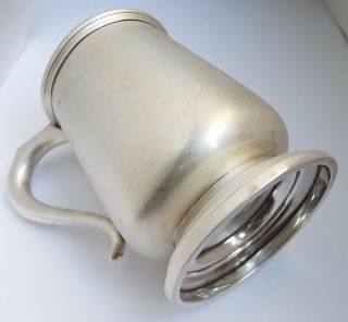 Handsome Large Heavy English Antique 1924 Solid Sterling Silver One Pint Tankard