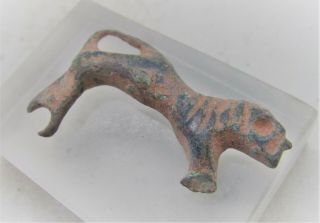 Scarce Circa 300 - 400ad Roman Era Legionary Panther Amulet Authentic Artefact