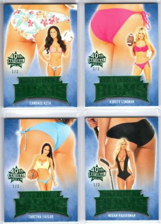 2019 Benchwarmer 40th National Bums Candace Kita 1/3 Green Foil Butt Card Rare