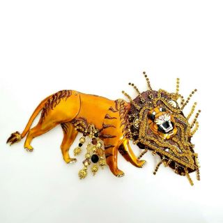 Lunch At The Ritz $380 Signed ' Jungle King ' Lion Pin/Brooch 2