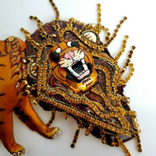 Lunch At The Ritz $380 Signed ' Jungle King ' Lion Pin/Brooch 3
