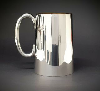 Heavy Quality Sterling Silver Tankard Tapered