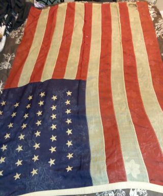 Distressed Antique 45 Star Us American Flag 66 " X 46 "
