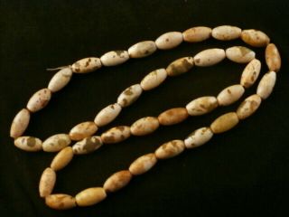 28 Inches Fine Chinese Old Jade Beads Necklace H006
