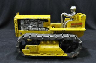Vintage Arcade Caterpillar Cat Cast Iron Diesel tractor Model Toy 2