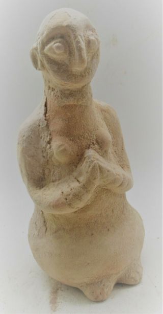 Scarce Circa 2000bce Ancient Near Eastern Terracotta Worshipper Statuette