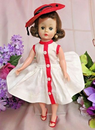 Vintage 1950s Madame Alexander Cissette Doll Tagged Dress Brunette Triple Part