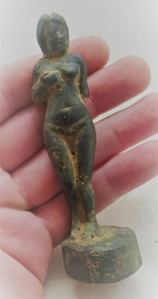 Circa 200 - 300ad Ancient Roman Bronze Statuette Of Venus Aphrodite European