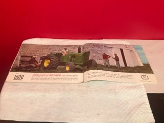 RARE 1962 JOHN DEERE FARM TRACTOR DEALER SALES ADVERTISING BROCHURE 3