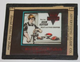 Vintage Keen Kutter Meat & Food Chopper Advertising Slide White Mcculloch Lumber