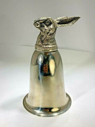 Vintage Large Gucci Hare/bunny Rabbit Stirrup Silver Plated Cup Made In Italy