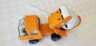 Vintage Orange Tonka Cement Truck Mixer Pressed Metal Truck 3