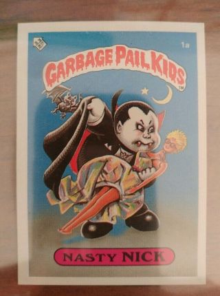 1985 Topps Uk Garbage Pail Kids Series 1 1a Nasty Nick Pack Fresh Gpk Os1