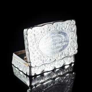 Solid Silver Table Snuff Box by Frederick Marson - 1896 2
