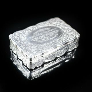 Solid Silver Table Snuff Box by Frederick Marson - 1896 3