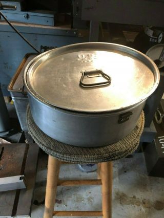 Wwii Us Army Usmc Usn Aluminum Cooking Kettle Pot 12 " S.  M.  Co.  1944