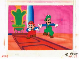 The Adventures Of Mario Bros.  3 Animation Cel Dic Nintendo Mario And Luigi