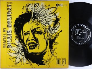 Billie Holiday - A Recital By Lp - Clef Mg C - 686 David Stone Martin Mono Dg Vg,