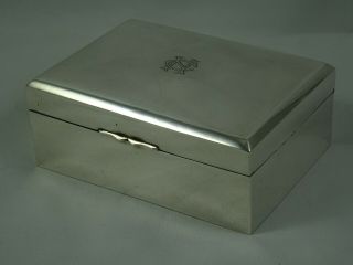 Chinese Export Solid Silver Cigarette Box,  C1920,  388gm