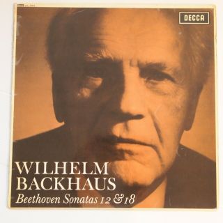 Decca Sxl 6064 Wb Wilhelm Backhaus: Beethoven: Piano Sonatas Nos.  12,  18