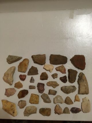 36 Native American Indian Relics Artifacts Stone Tools Shards Savannah Georgia