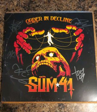 Sum 41 - Order In Decline Vinyl [signed / Autographed] Le Colored Yellow