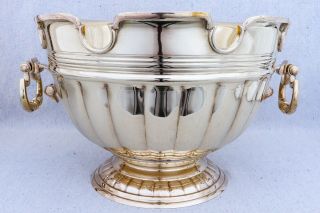 Vintage Mottahedeh Brass Monteith Bowl Wine Champagne Cooler Ice Bucket 12”