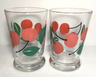 Vintage Barware Cherry Juice Glass Cups Garnish Libbey