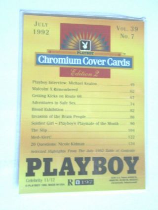 1995 Playboy Chromium Refractor Card R197 (Pamela Anderson) 2