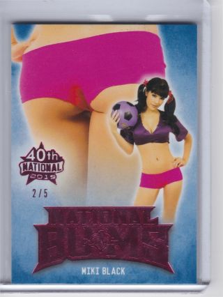 Miki Black 2/5 Pink Foil 2019 Benchwarmer 40th National Bums Butt Card Hot