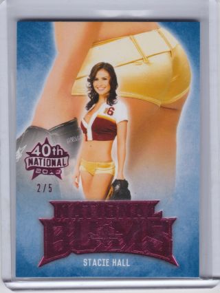 Stacie Hall 2/5 Pink Foil 2019 Benchwarmer 40th National Bums Butt Card Hot
